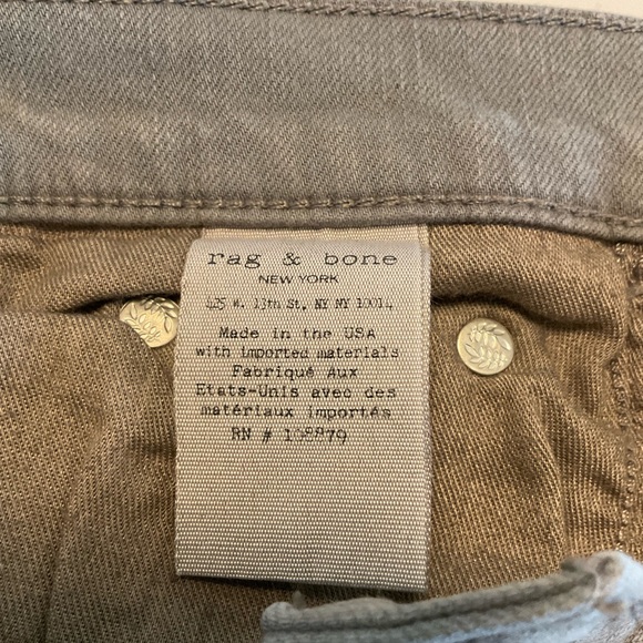 Rag & Bone Jeans, Grey, Mid Rise, Skinny, 5-Pocket, With Stretch, Size 26 - Picture 7 of 16